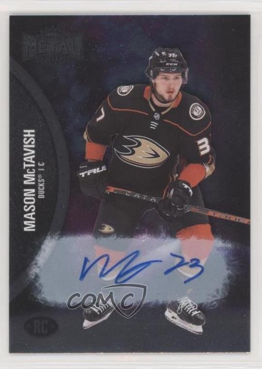 2021 Skybox Metal Universe Rookies Silver /399 Mason McTavish Rookie Auto RC gv6