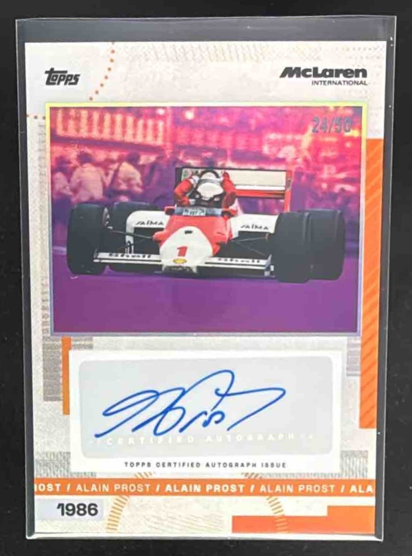 2025 Topps Mclaren Racing Alain Prost Auto Purple 24/50