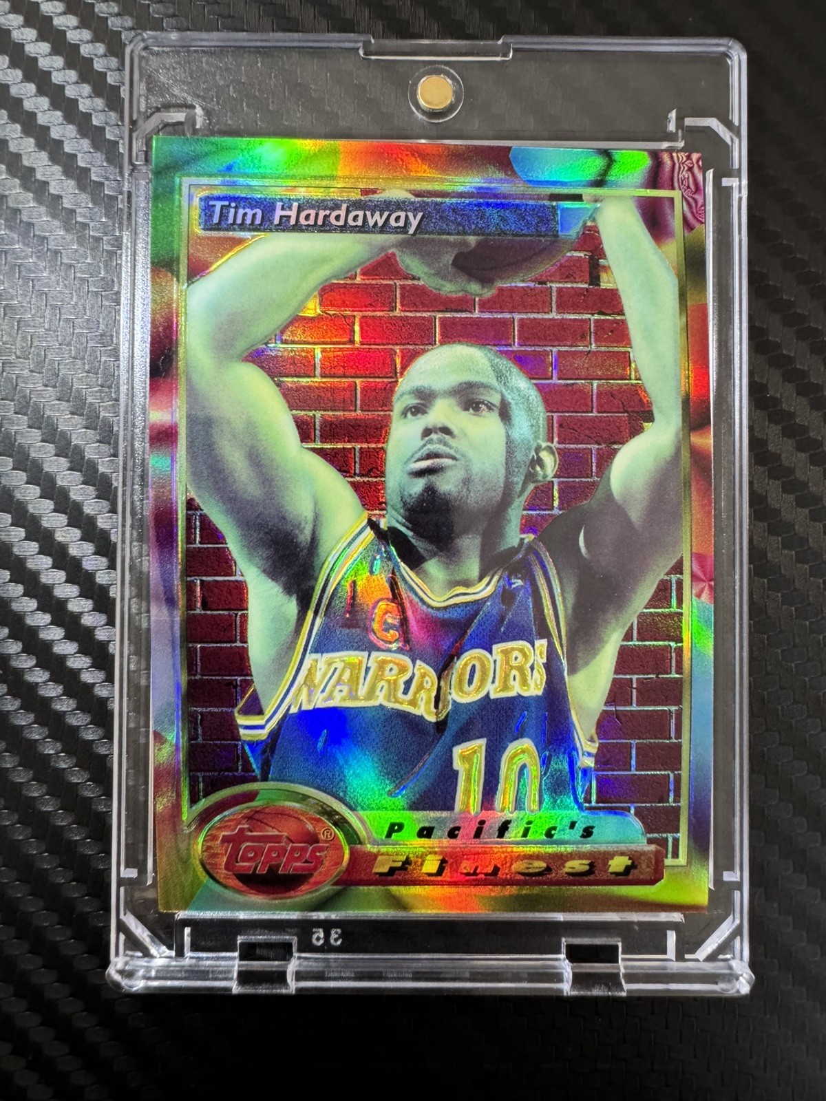 1993-94 TOPPS FINEST REFRACTOR #127 TIM HARDAWAY WARRIORS PACIFIC’S FINEST
