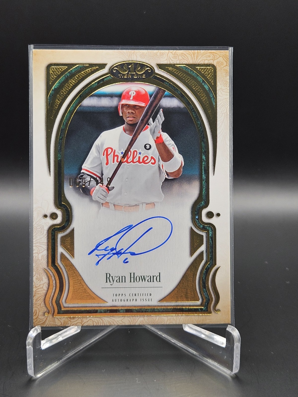 2026 Topps Tier One Ryan Howard Talent Auto On Card Phillies /149