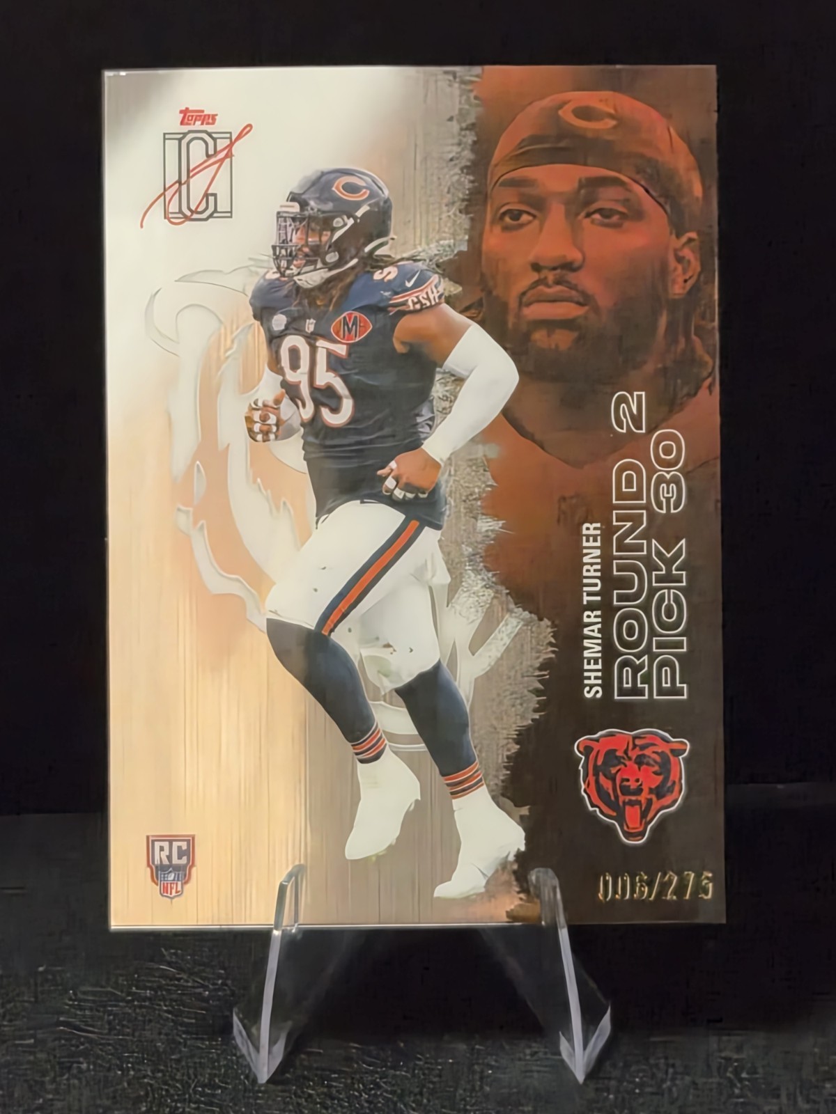 2025 Topps #240 Shemar Turner Chicago Bears RC /275