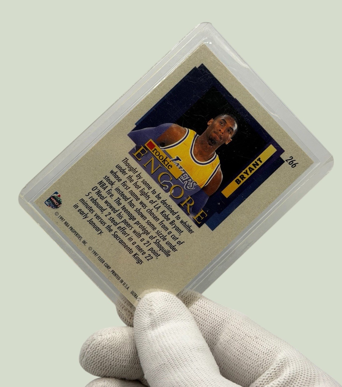 1996-97 Fleer Ultra Encore Rookies Kobe Bryant RC #266 Lakers HOF NBA Card