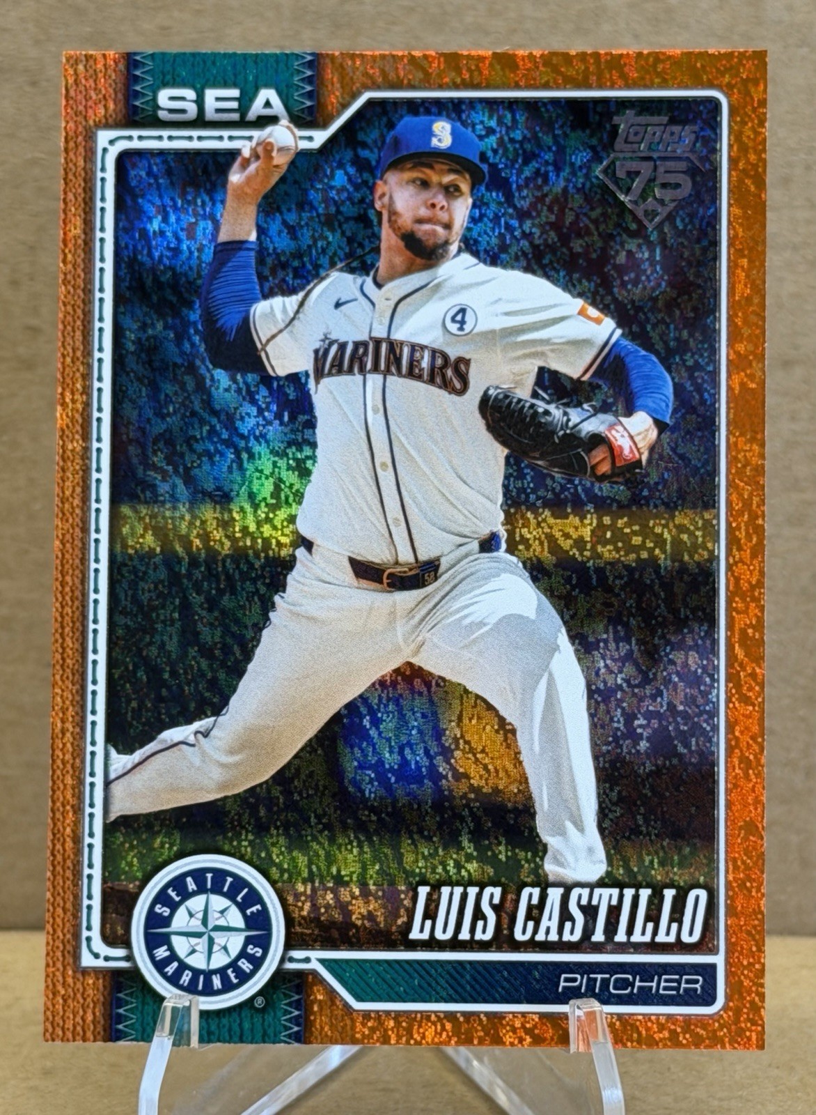 2026 Topps Series 2 LUIS CASTILLO #507 Orange HoloFoil /25-Seattle Mariners
