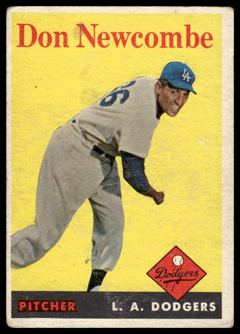1958 Topps Don Newcombe #340 Los Angeles Dodgers – Very Good
