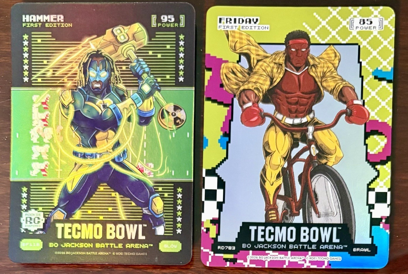 2026 Bo Jackson Tecmo Bowl Battle Arena Football BASE + VARIATIONS: U Pick!