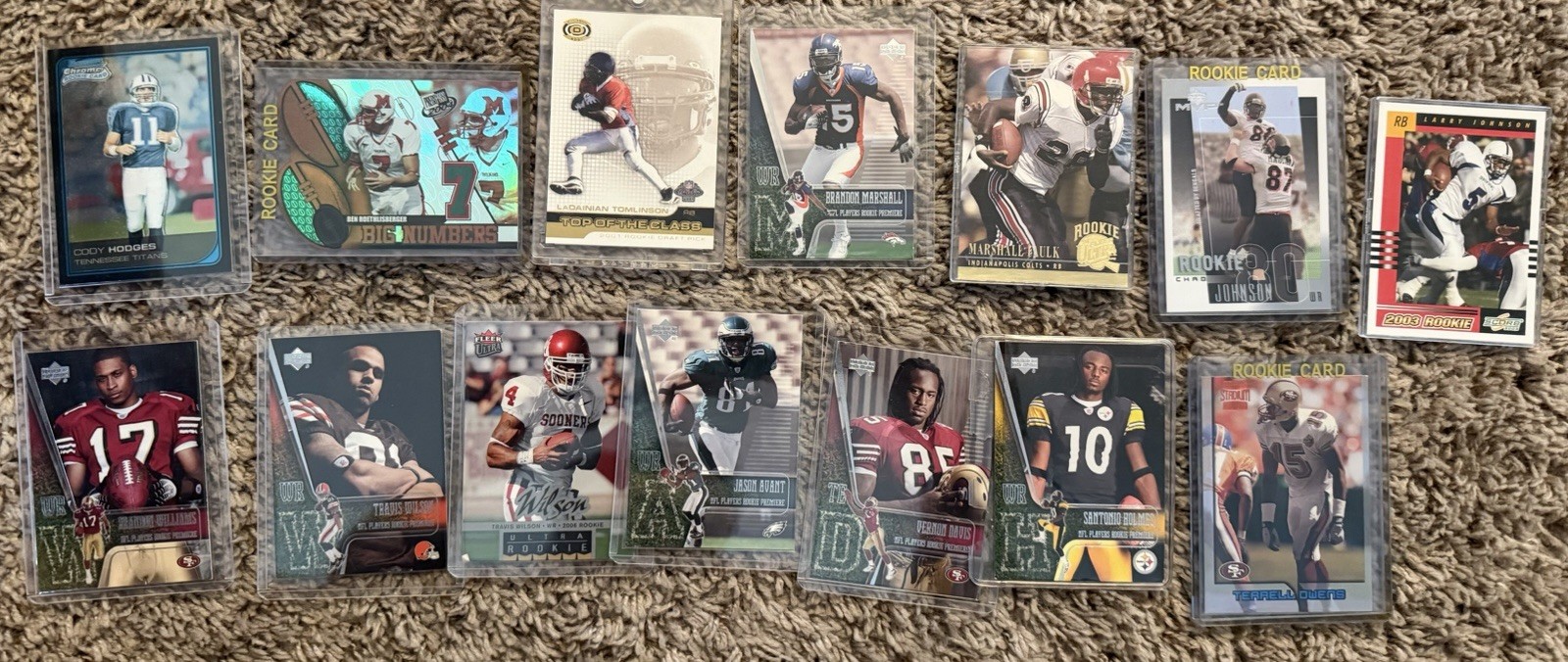 Mixed NFL Old school rookie cards (Years vary) 14ct.