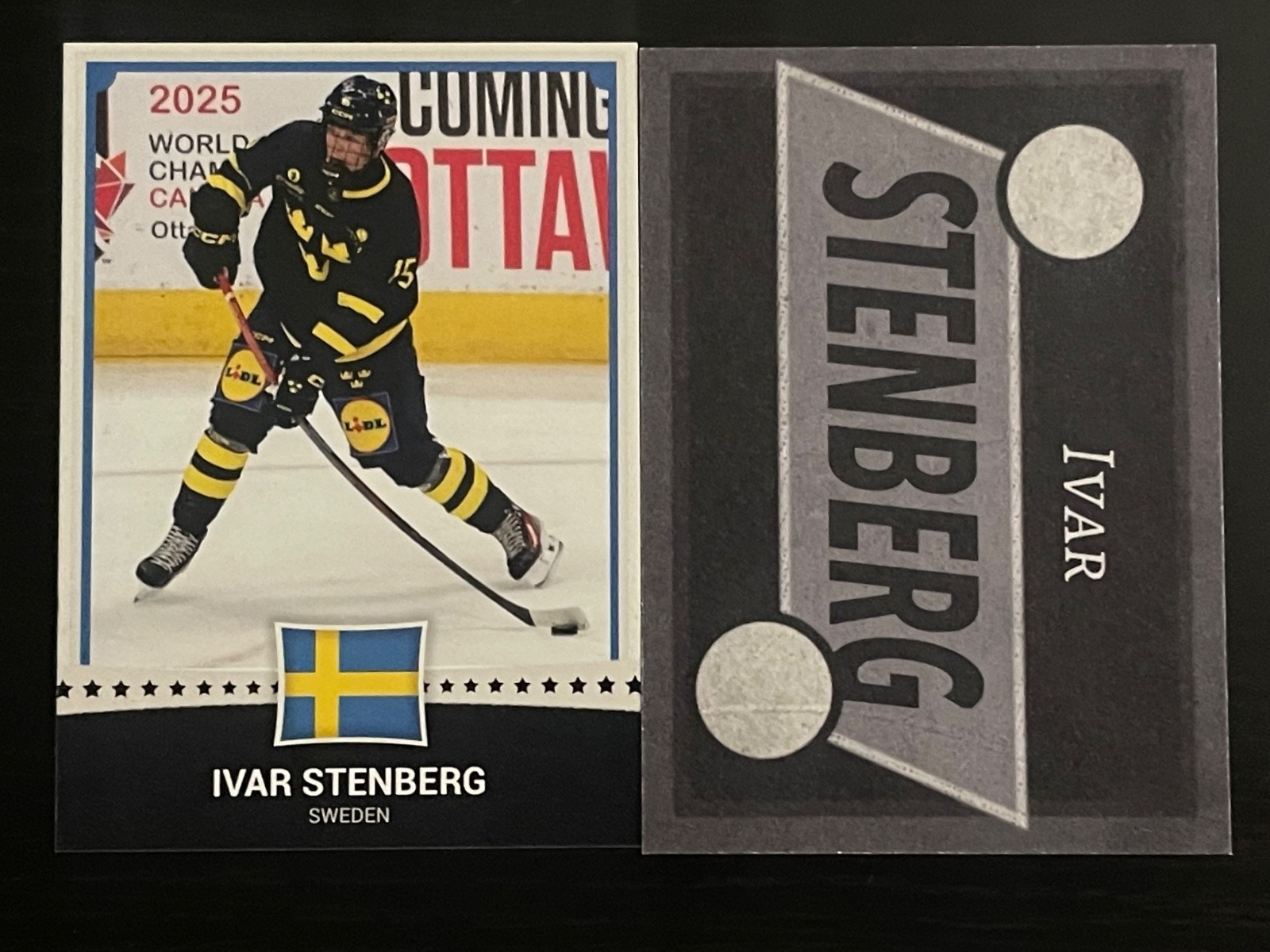 IVAR STENBERG San Jose Sharks Sweden Card