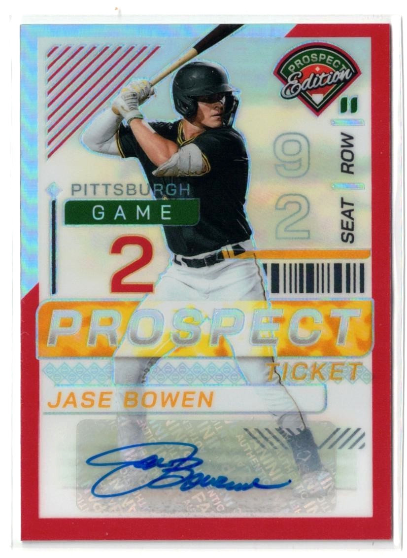 2024 Panini Prospect Edition RED RC AUTO Jase Bowen Padres Rookie Autograph /199