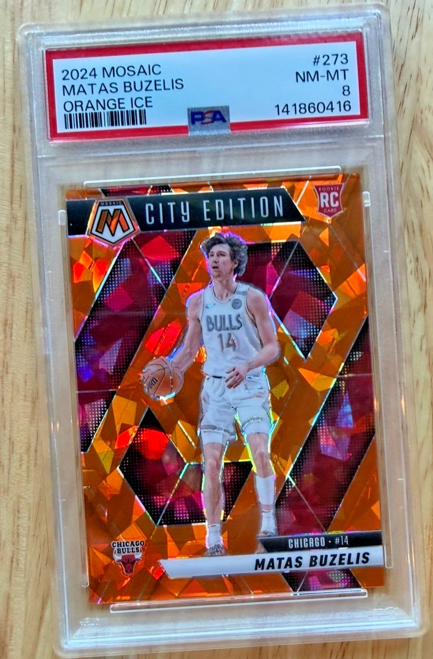 2024-25 Panini Mosaic – NBA Debut Matas Buzelis #257 Orange Ice Mosaic Prizm /49