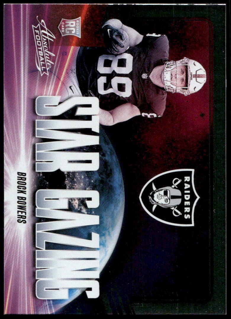 2024 Panini America, Inc. Absolute FOOTBALL BROCK BOWERS #SG-BBS RAIDERS TIGHT