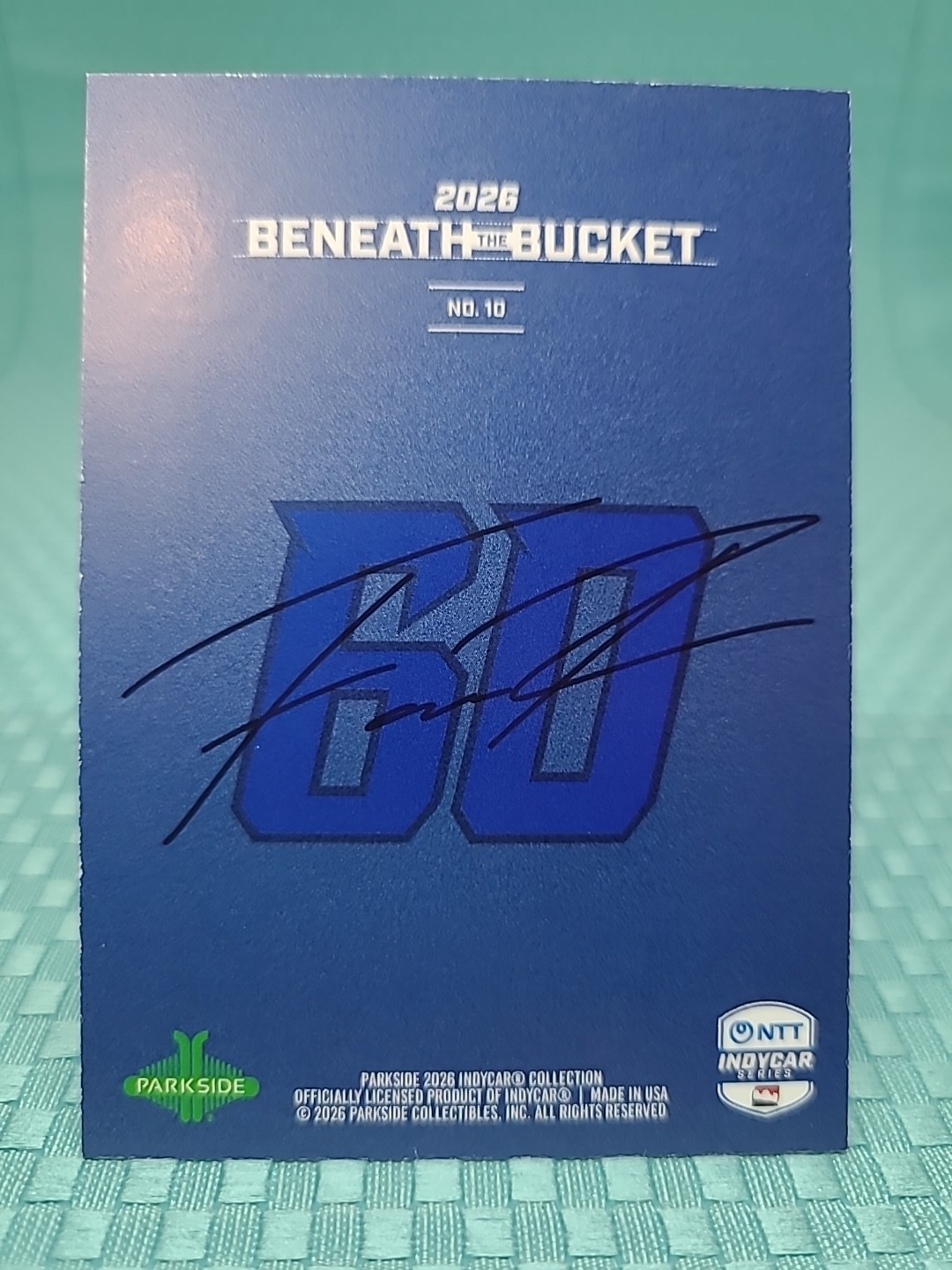 2026 Parkside Indycar Collection Beneath The Bucket Insert Felix Rosenqvist 10
