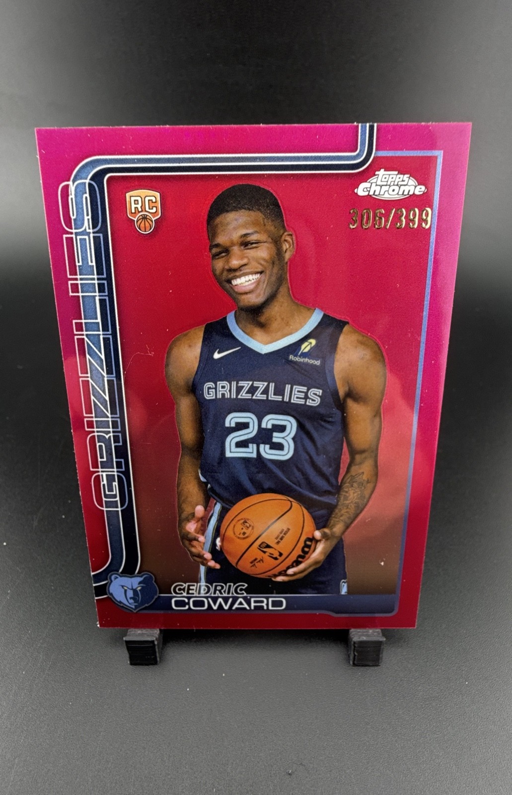 2025-26 Topps Chrome – Cedric Coward #261 Magenta Refractor /399 (RC)