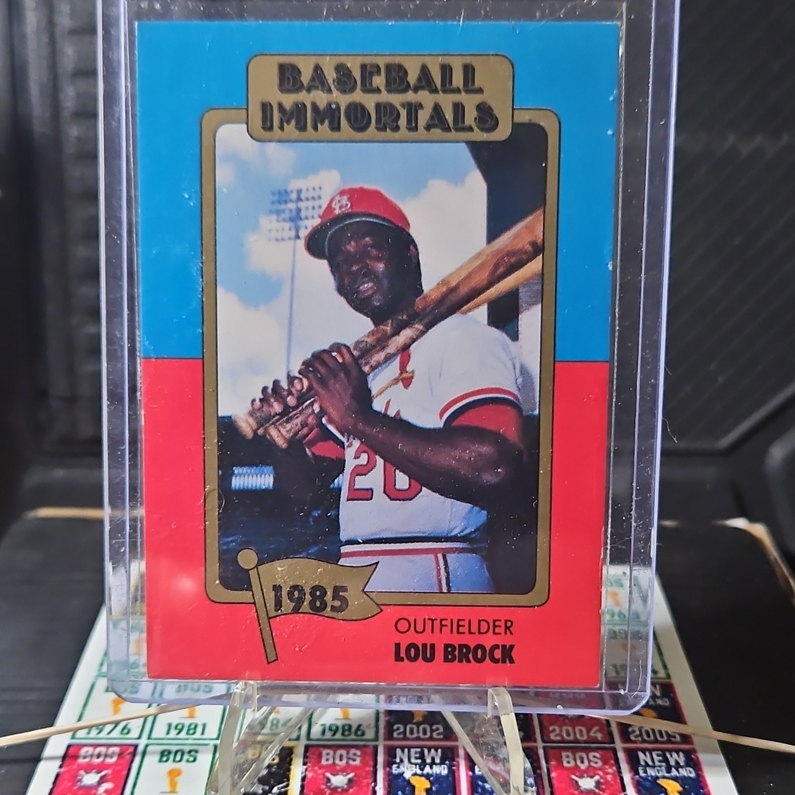 SSPC 1980-87 Baseball Immortals Lou Brock #195 1985 St. Louis Cardinals