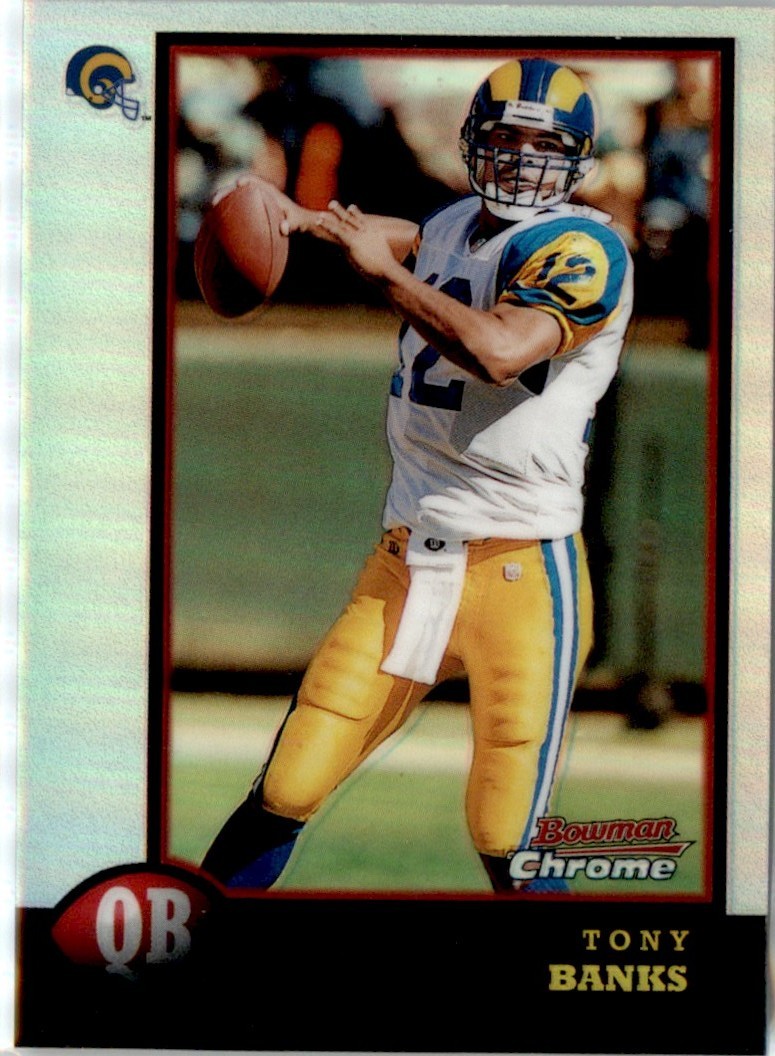1998 Bowman Chrome Refractor Tony Banks St. Louis Rams #34