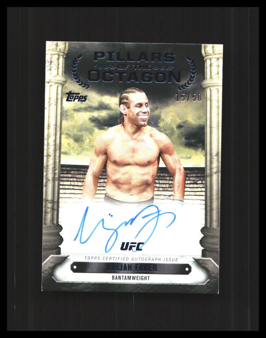 2024 Urijah Faber Auto Topps UFC Knockout Pillars of the Octagon /50 #PTG-UFR