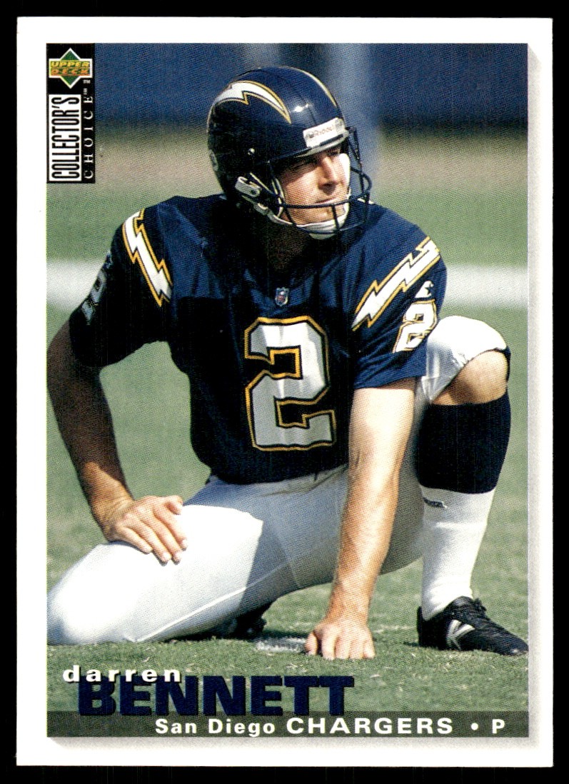 Darren Bennett 1995 Collector’s Choice Update #U210 Chargers NFL READ FREE SHIP