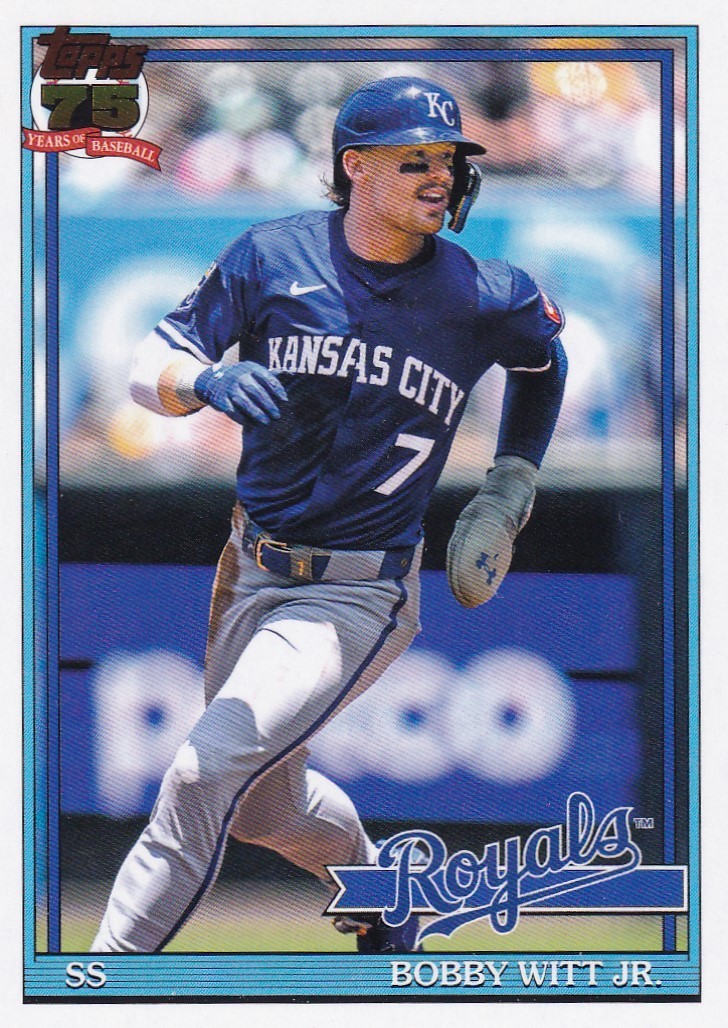 BOBBY WITT JR TOPPS 1991 35TH ANNIVERSARY RETRO ROYALS #T91-3 2026 26 S1