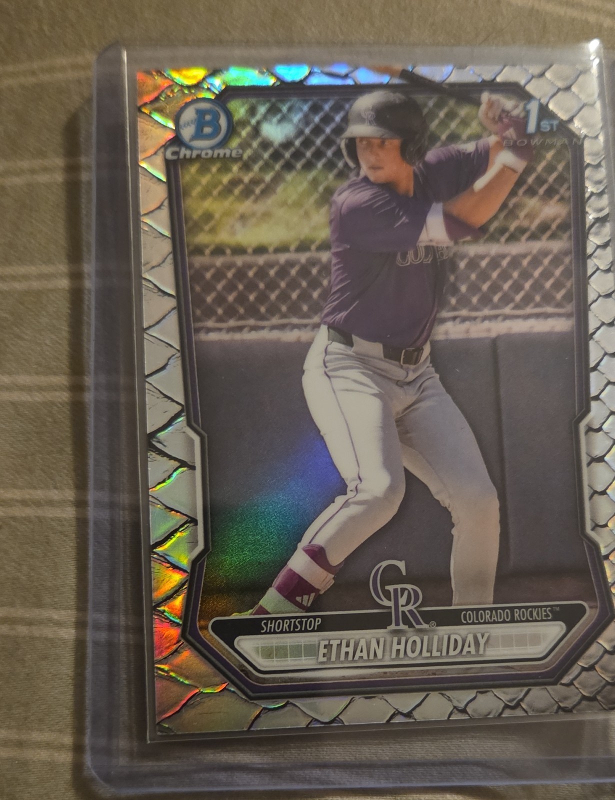 Ethan Holliday 2026 Bowman Chrome 1st Reptilian Rockies BCP-1