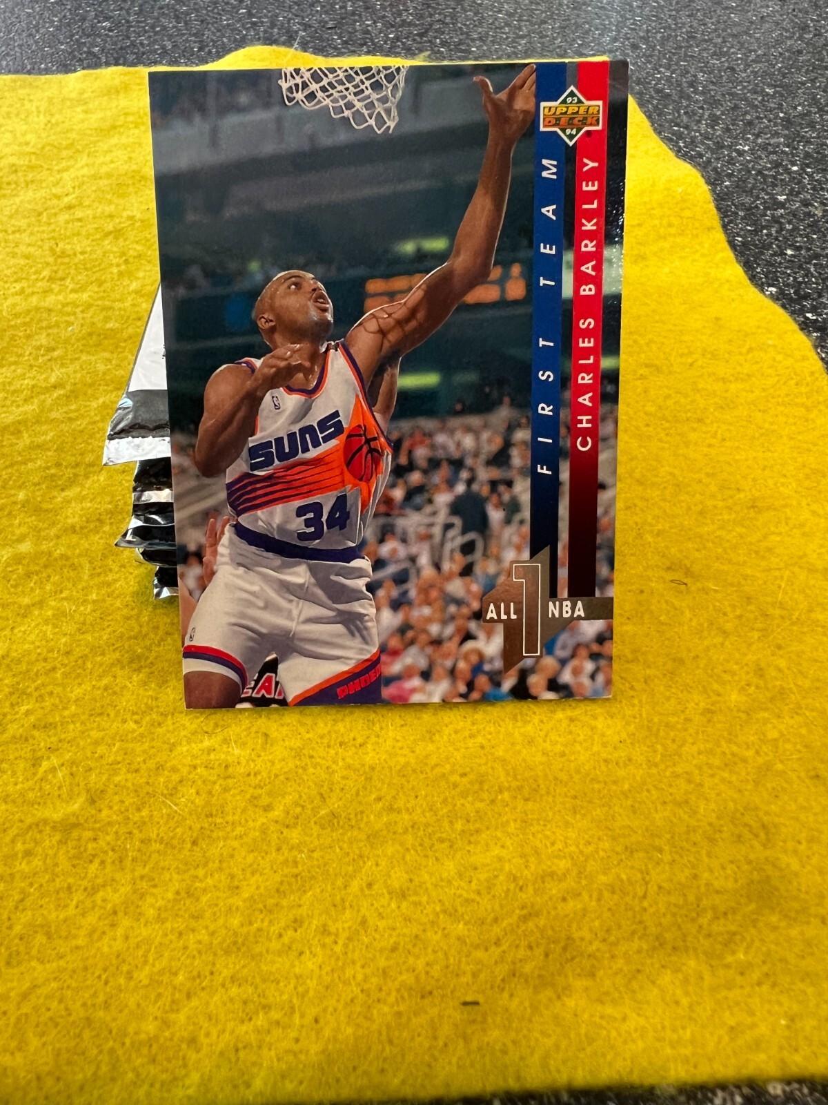 CHARLES BARKLEY SUNS 1993 UPPER DECK ALL NBA FIRST TEAM INSERT CARD AN1