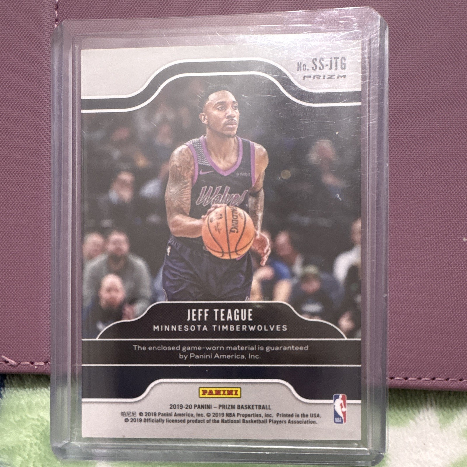 Panini Prizm 2019-20 Jeff Teague Timberwolves Sensational Swatches #SS-JTG