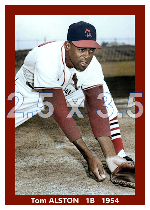 Tom Alston – 1954 St. Louis Cardinals – choose a size – colorized print