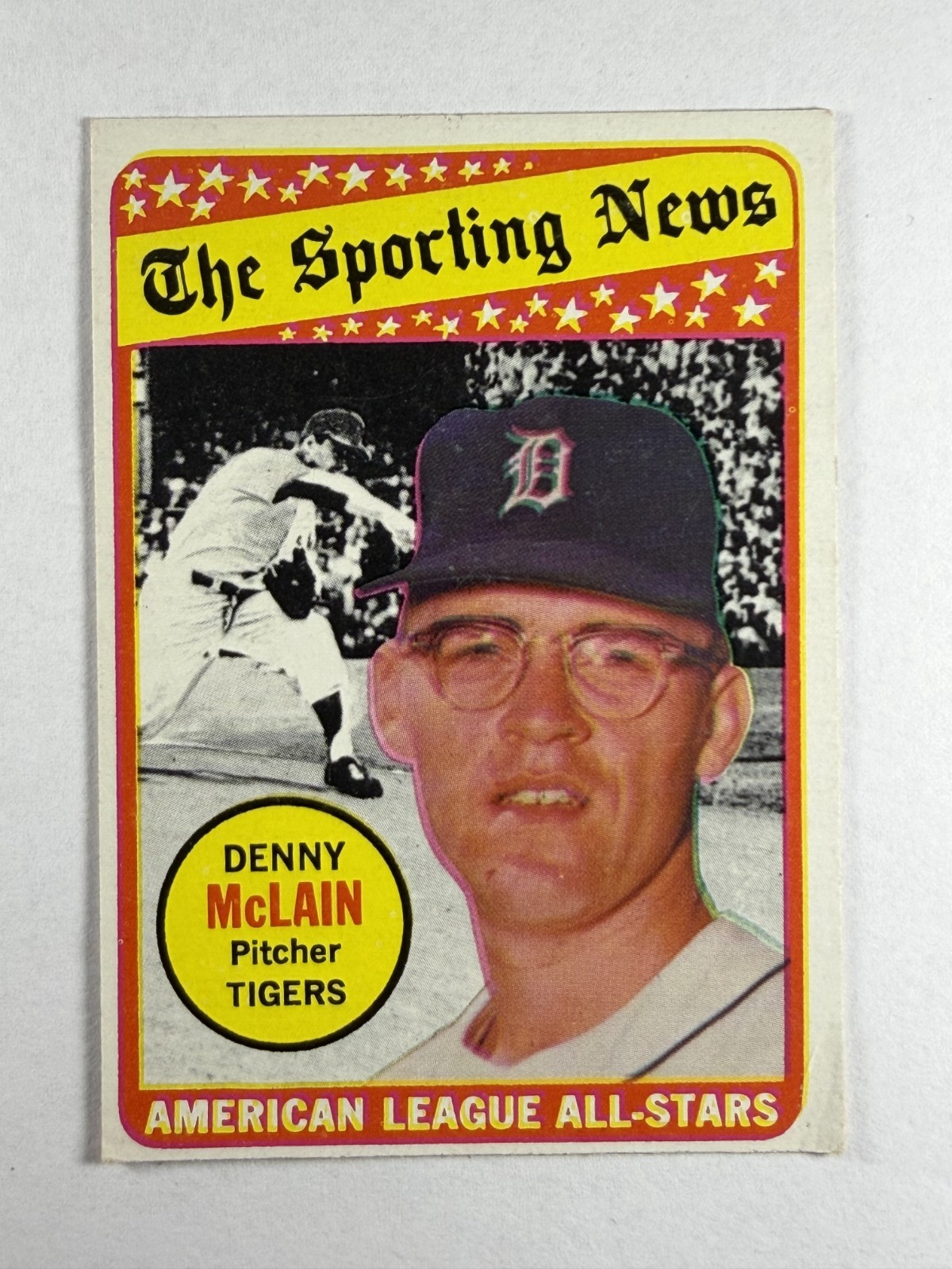 Denny McLain 1969 Topps The Sporting News All Star Selection 433