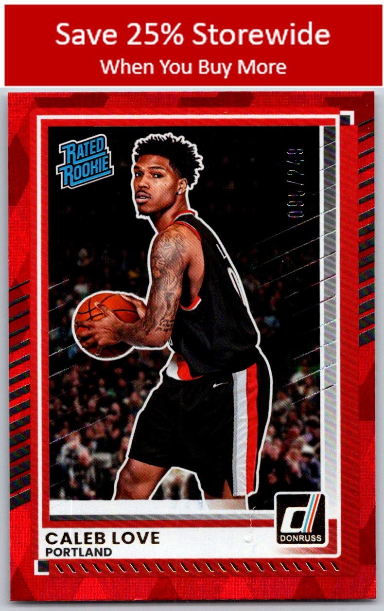 Caleb Love 2025-26 Donruss Red Cubic #97 Portland Trail Blazers #/249