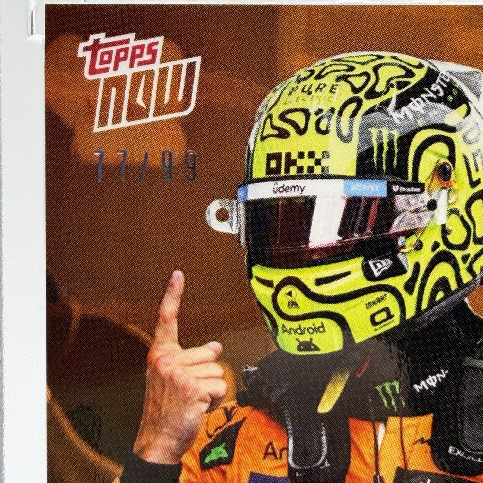 2024 Topps Now F1 Lando Norris Orange /99 #28 Spain Pole Position