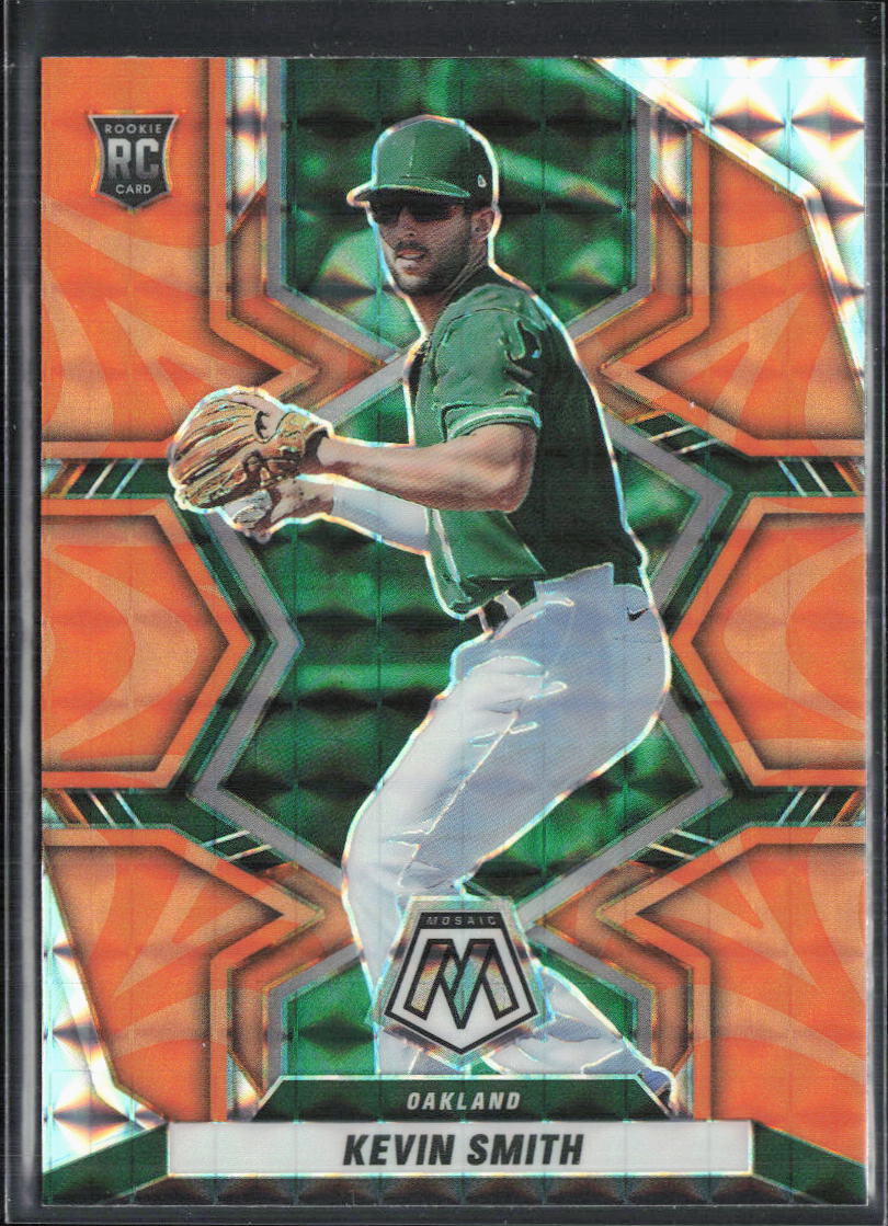 2022 Panini Mosaic #252 Kevin Smith Reactive Orange Mosaic Prizm Rookie