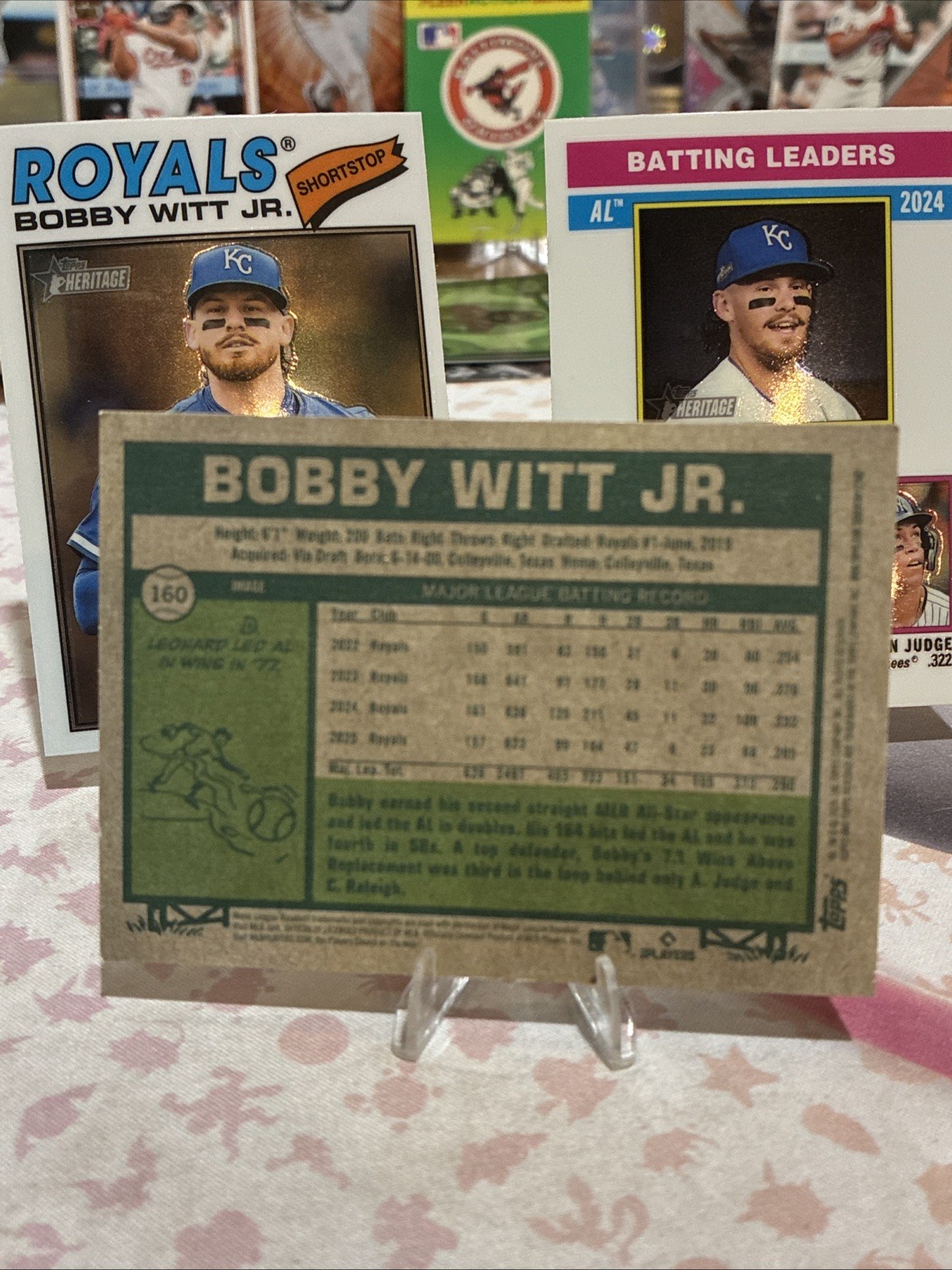 Bobby Witt Jr. 2026 Topps Heritage Image Variation SSP #160 KC Royals +2 Chrome