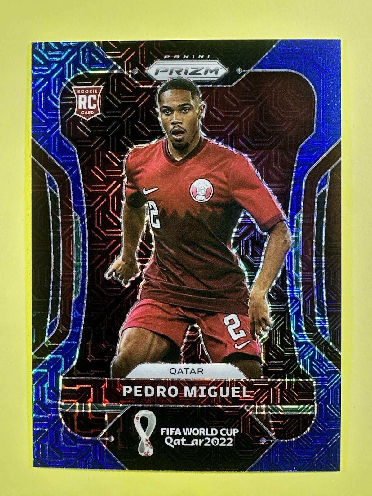 Pedro Miguel 2022 Panini Prizm World Cup Prizms Blue Mojo /75 #189 Rookie RC
