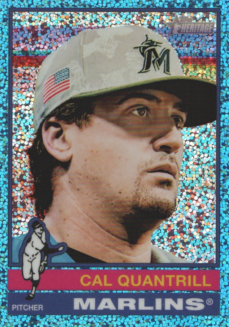 2025 Topps Heritage Chrome Light Blue Sparkle Refractors #501 Cal Quantrill