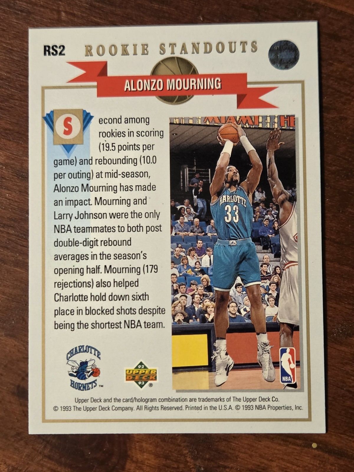 1992-93 Upper Deck International Italian – Alonzo Mourning #56 (RC)