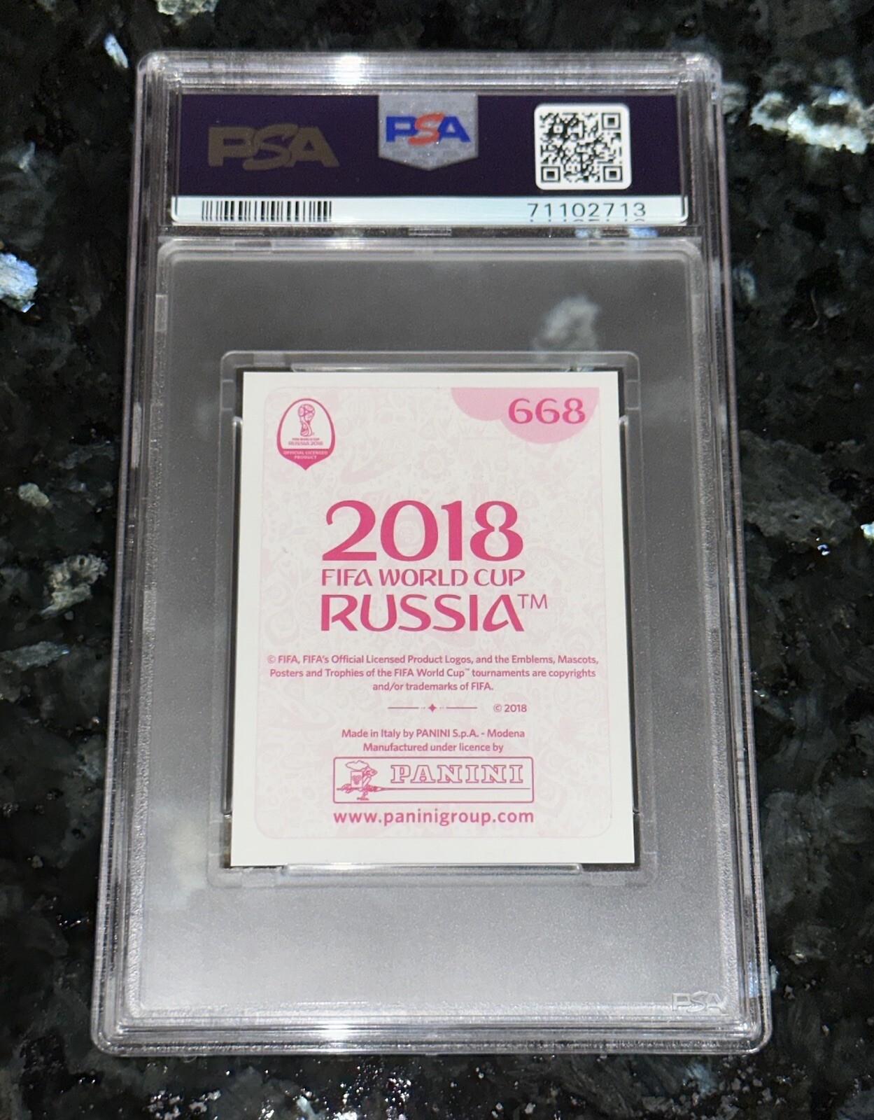 💎2018 PELE Panini World Cup Legends Pink Back Gold Foil Refractor PSA 10 prizm