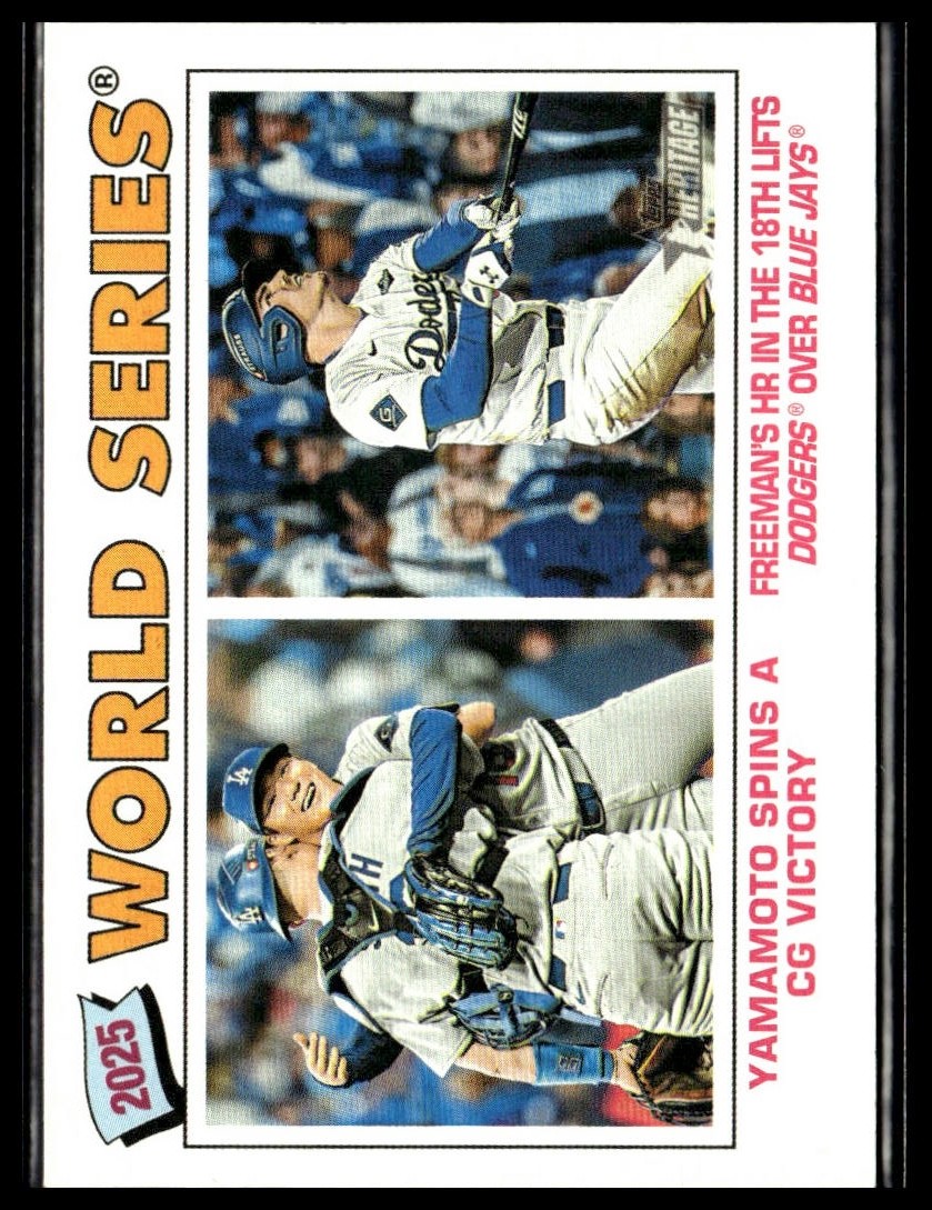 2026 Topps Heritage 311 World Series Yamamoto Freeman LA Dodgers Short Print SP
