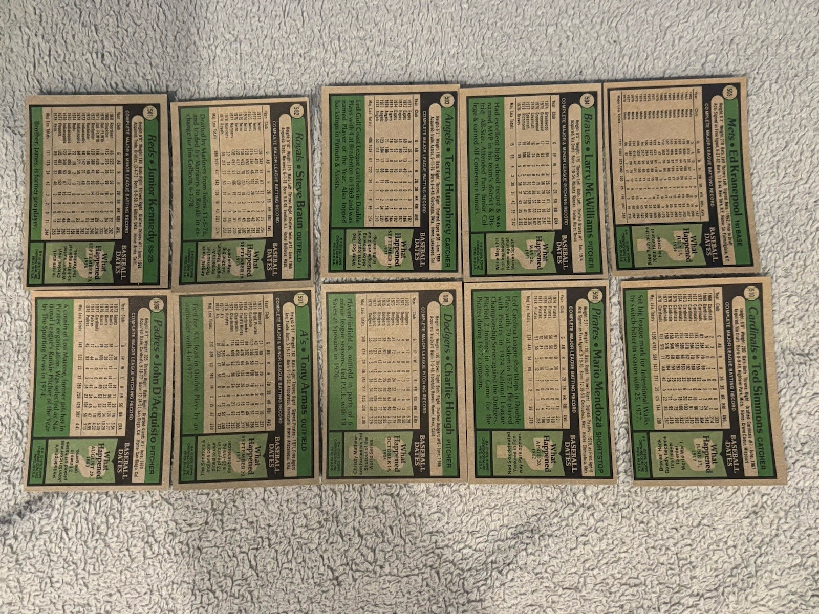 1979 Topps Baseball U-Pick #351-525 VGEX Free Shipping on 3+ Cards!