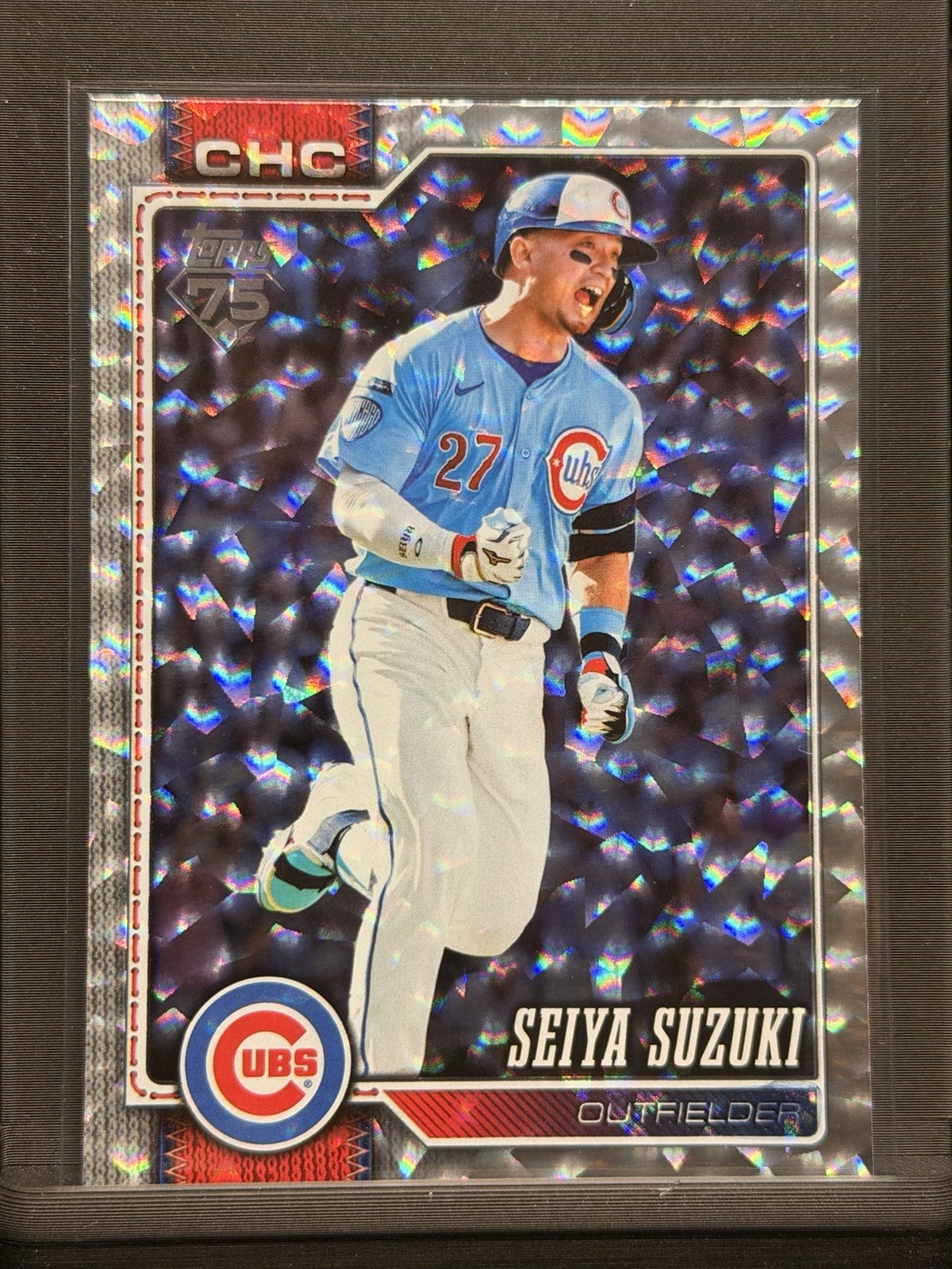 2026 Topps Series 2 – Seiya Suzuki Silver Crackle Foil #685