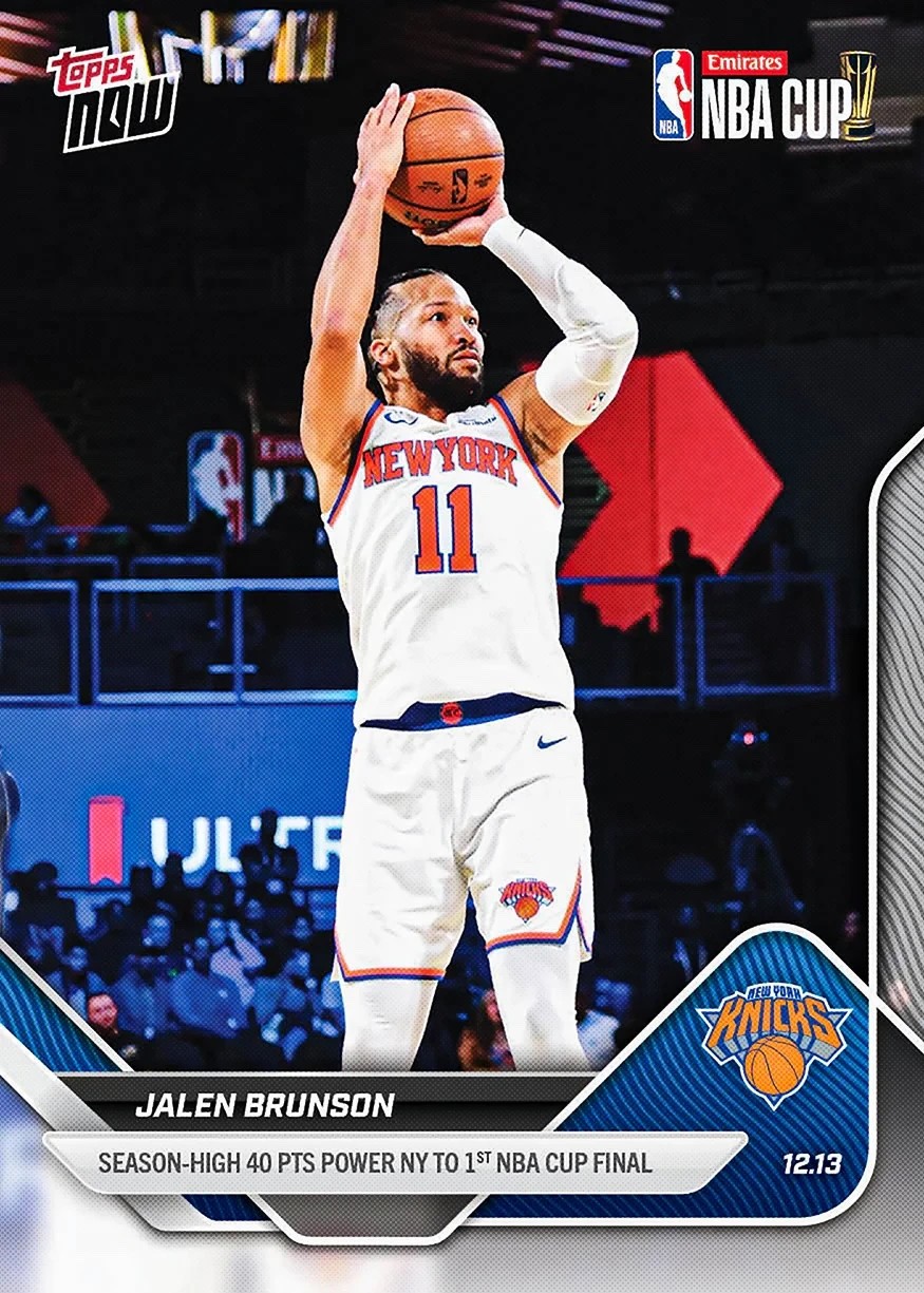 2025-26 Topps Now NBA #82 Jalen Brunson New York Knicks – QTY