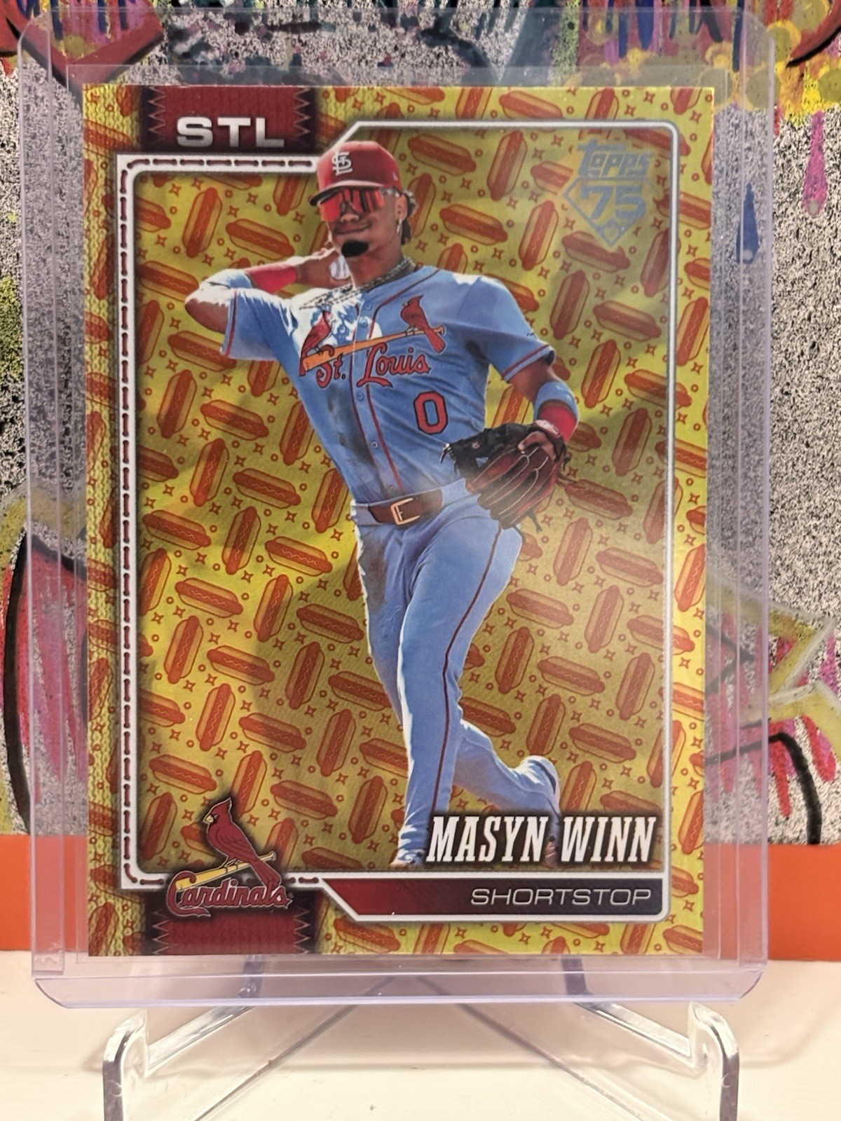 2026 Topps Series 2 Orange “HOT DOG” 69/99 Parallel #526 Masyn Winn St. Louis