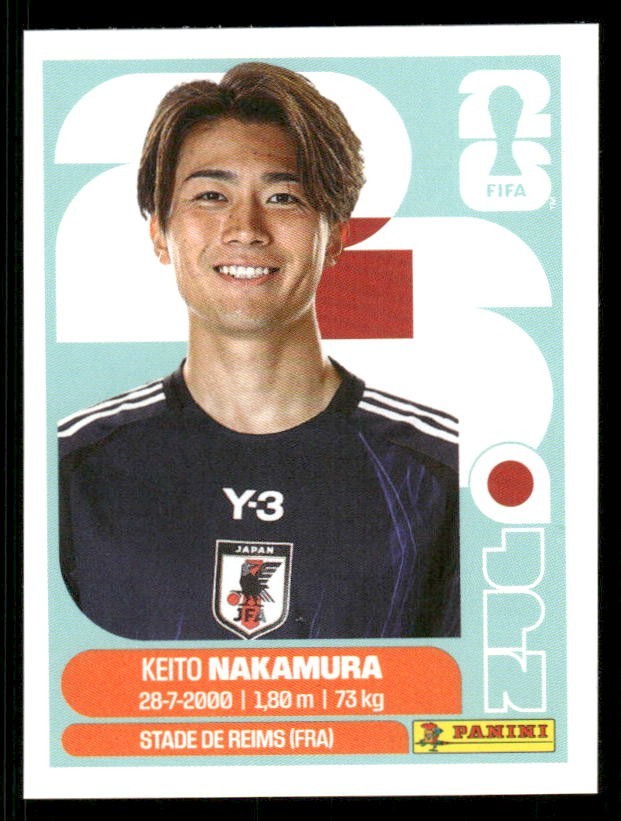 2026 USA Fifa World Cup Panini Sticker KEITO NAKAMURA Japan JPN15