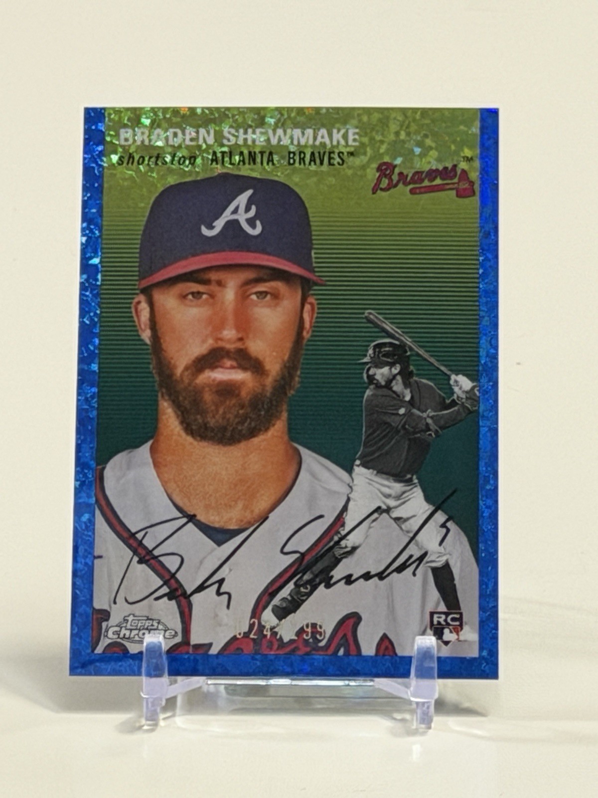 2023 Topps Chrome Platinum Blue Mini-Diamond Braden Shewmake Braves /199