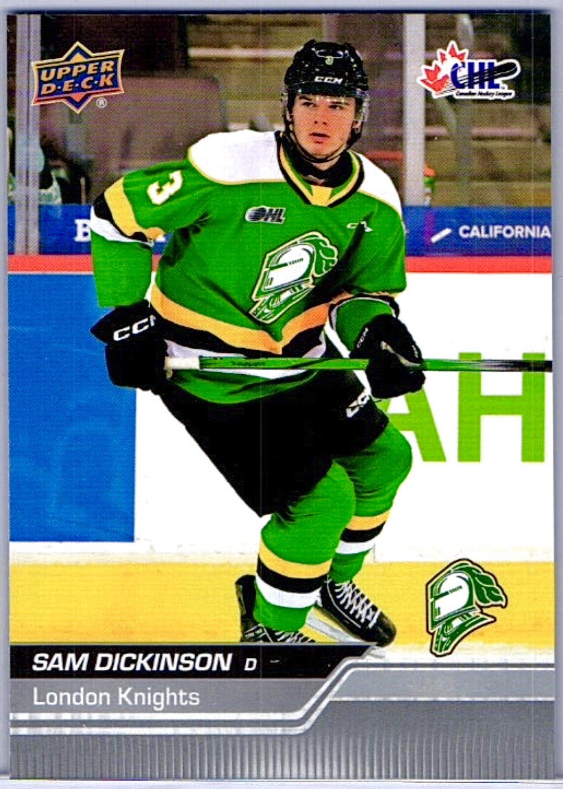 Sam Dickinson Rookie 2023-24 Upper Deck CHL #24 (RC) San Jose Sharks
