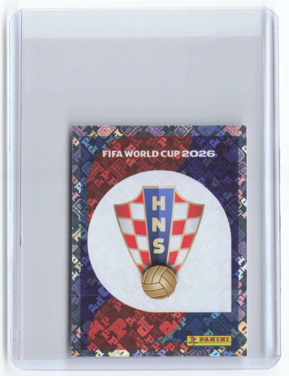 2026 Panini FIFA World Cup Soccer Sticker #CRO1 Croatia Team Logo Foil Album