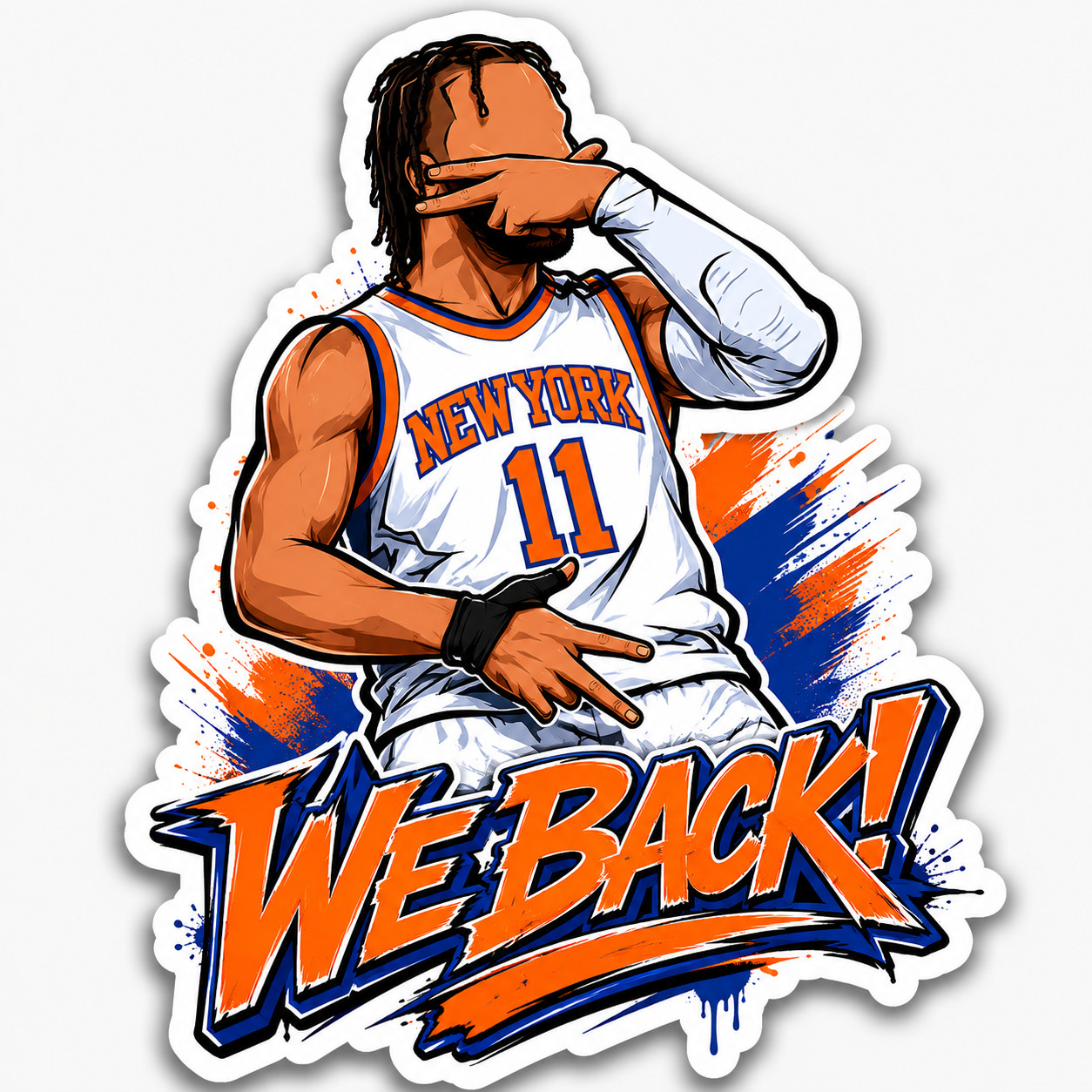 Knicks team Jalen Brunson Sticker Decal decal 4″ new york glossy new york kat