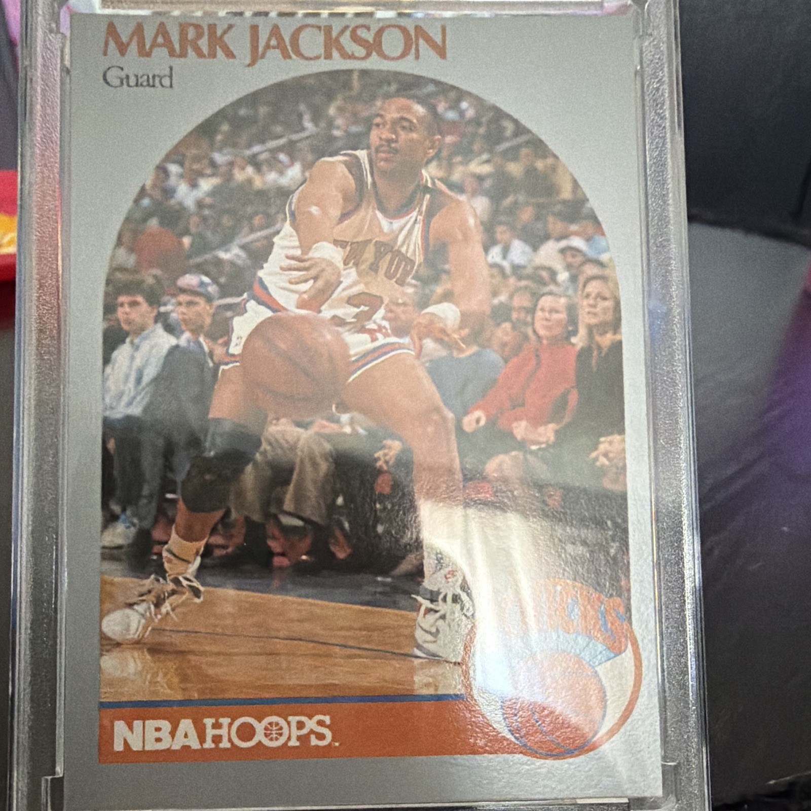 1990-91 NBA Hoops – Mark Jackson #205 “Famous” People in Background