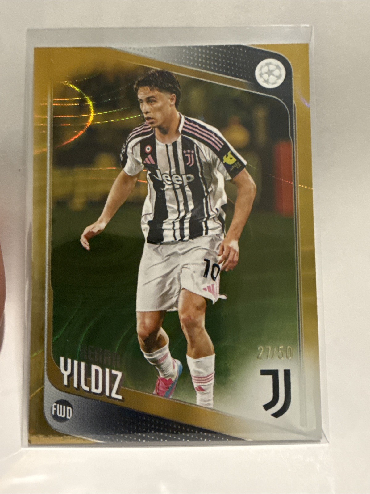 2025-26 Topps Uefa Club Competitions – Kenan Yildiz #147 Gold Rings /50
