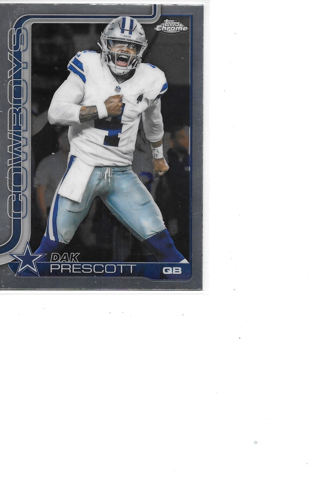 2025 Topps Chrome Dak Prescott Dallas Cowboys Football Card #79