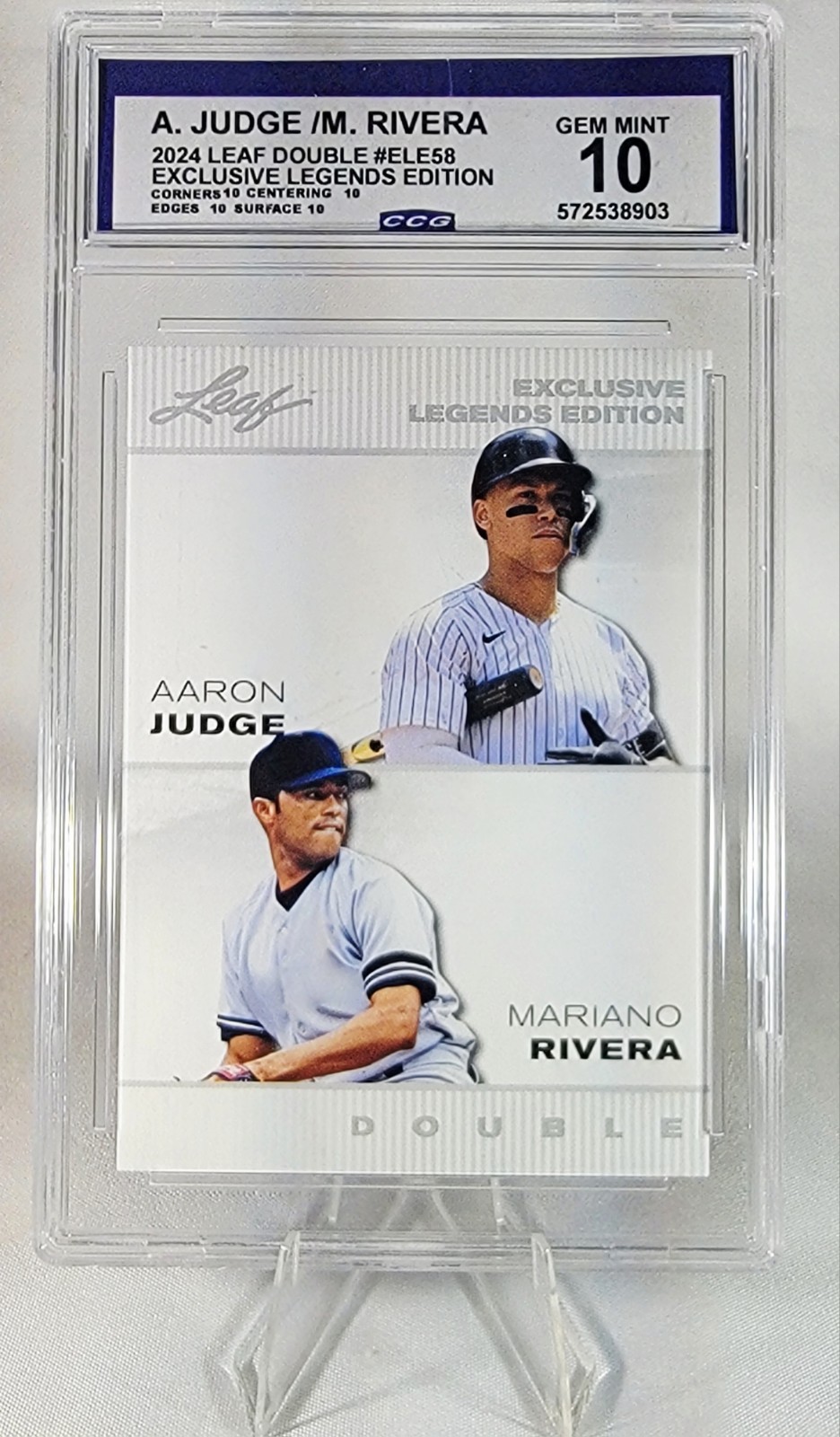 A. JUDGE / M. RIVERA 2024 Leaf Double Exclusive Legends Edition CCG Gem Mint 10