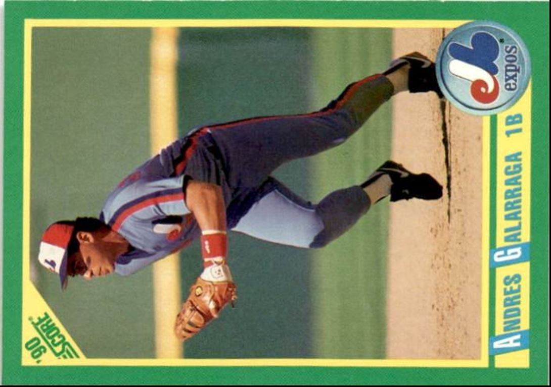 1990 Score Andres Galarraga z Montreal Expos #25