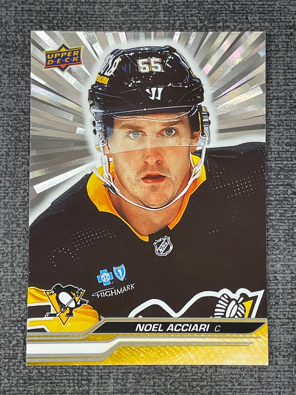 Noel Acciari 2023-24 Upper Deck Extended Series Silver Outburst #607 Penguins